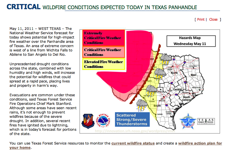 texas wildfires 2011 map. Texas Wildfires: Situation
